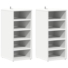 vidaXL Shoe cabinets 31.5 x 35 x 70 cm White 5 pairs of shoes each 2