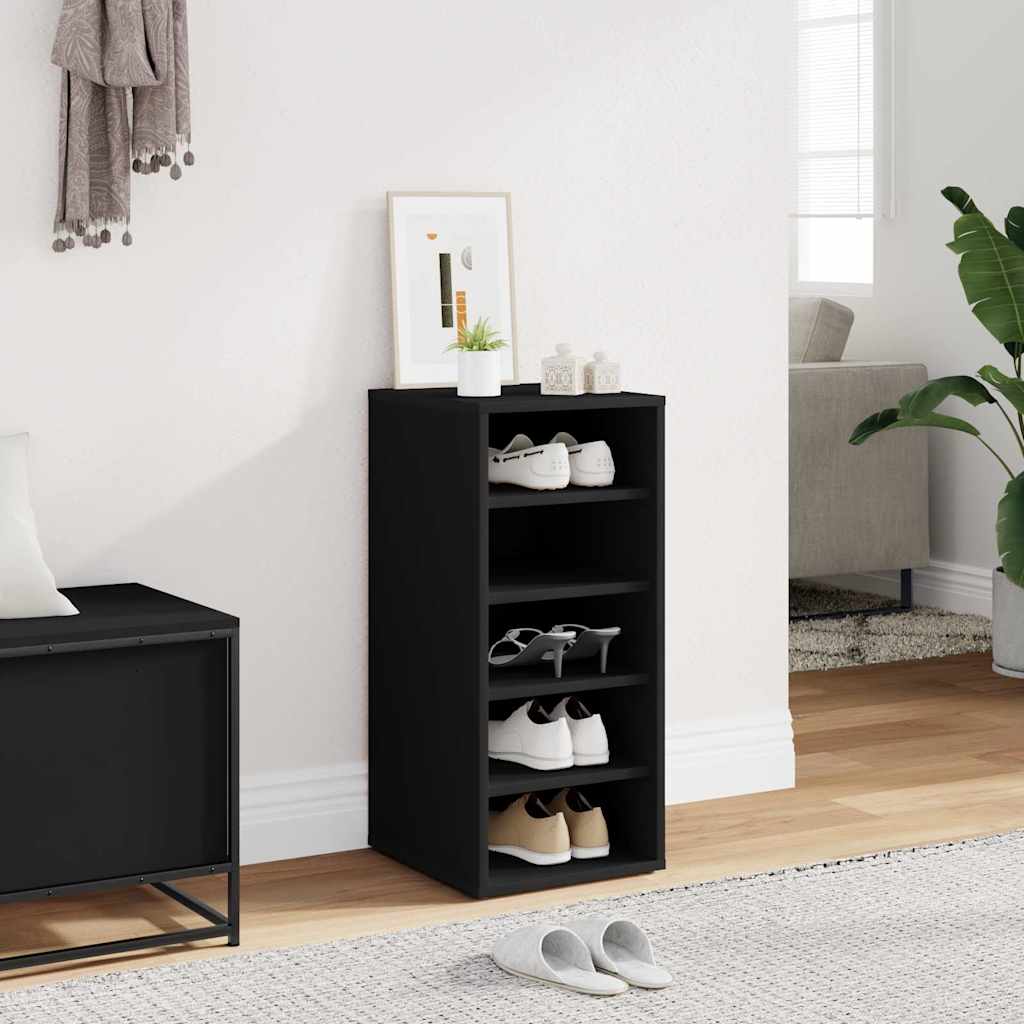 vidaXL Shoe cabinets 31.5 x 35 x 70 cm Black 5 pairs of shoes 1