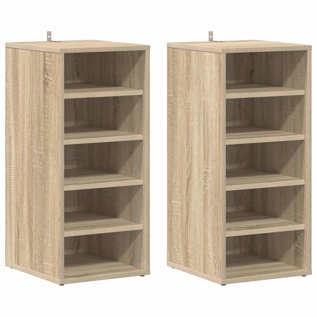 vidaXL Shoe cabinets 31.5 x 35 x 70 cm Sonoma Oak 5 compartments 2