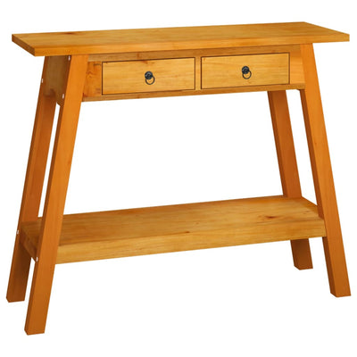 Console Table with Drawers 90x30x75 cm Solid Wood Mahogany