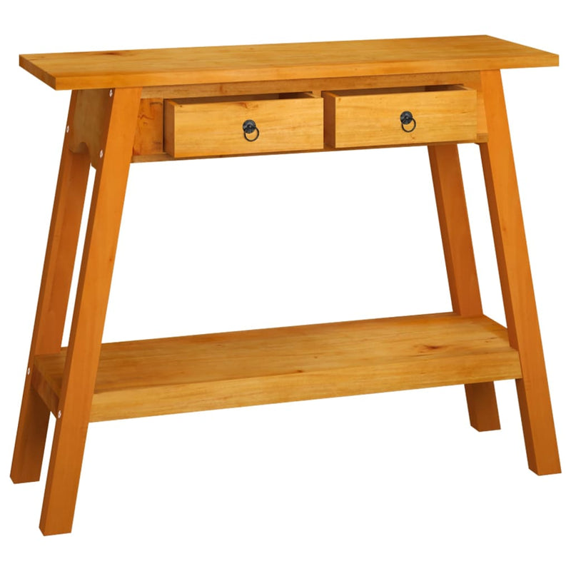 Console Table with Drawers 90x30x75 cm Solid Wood Mahogany