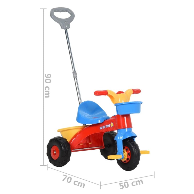 Tricycle for Kids with Parent Handle Multicolour