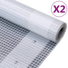 vidaXL Leno Tarpaulins 2 pcs 260 g/m² 2x3 m White 2