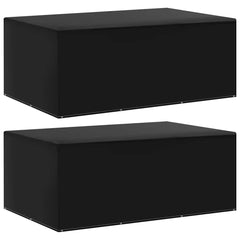 vidaXL Garden Furniture Cover | Set of 2 | Black | Polyethylene 1