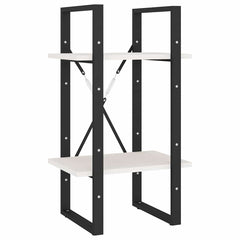 vidaXL Book Cabinet | White | Pinewood, metal | 5-Tier | Book Cabinet 4