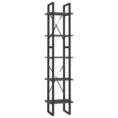 vidaXL Book Cabinet | Grey | Pinewood, Metal | Tall | Book Cabinet | Rectangular 2