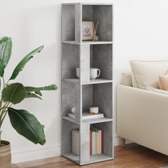 809039 vidaXL Corner Cabinet Concrete Grey 33x33x132 cm Engineered Wood 1