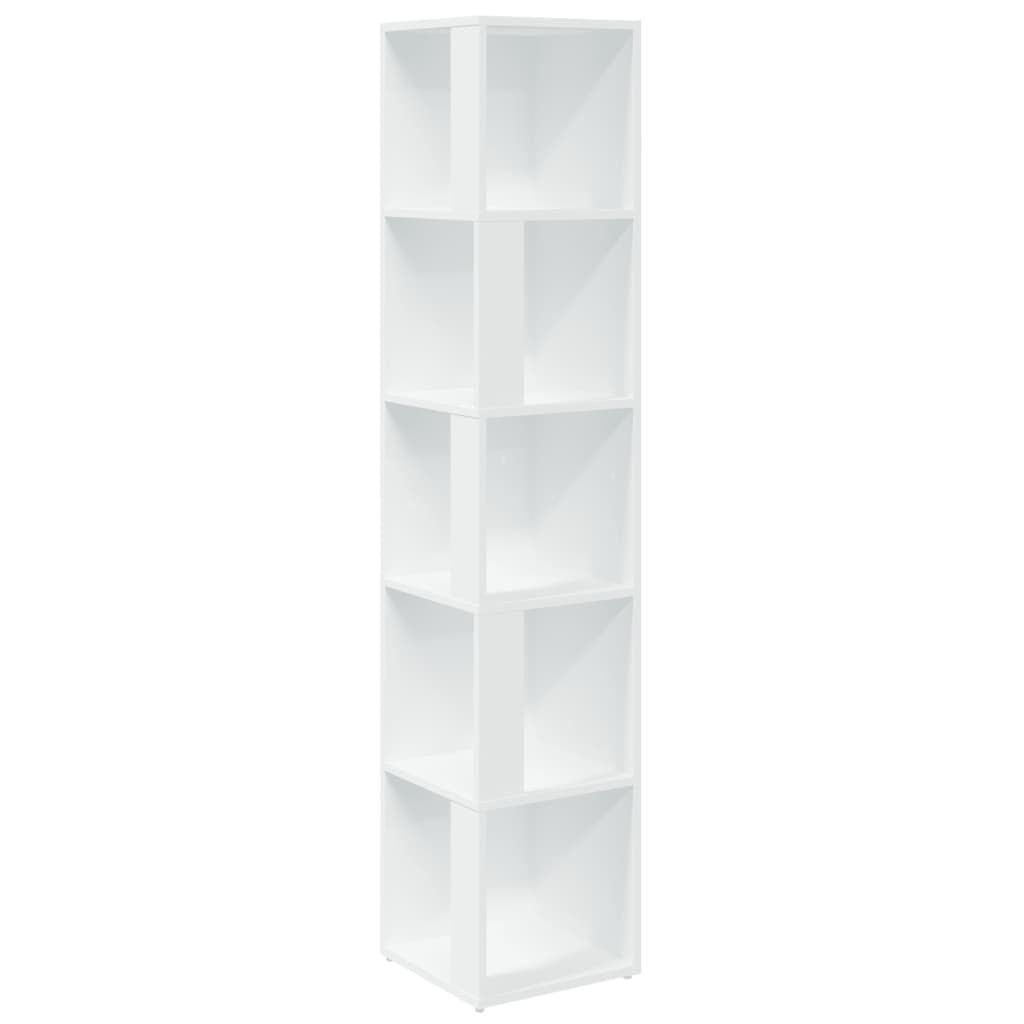 Corner Cabinet White Engineered Wood, image 2
