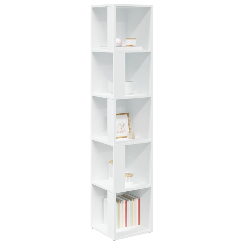 Corner Cabinet White Engineered Wood, image 6