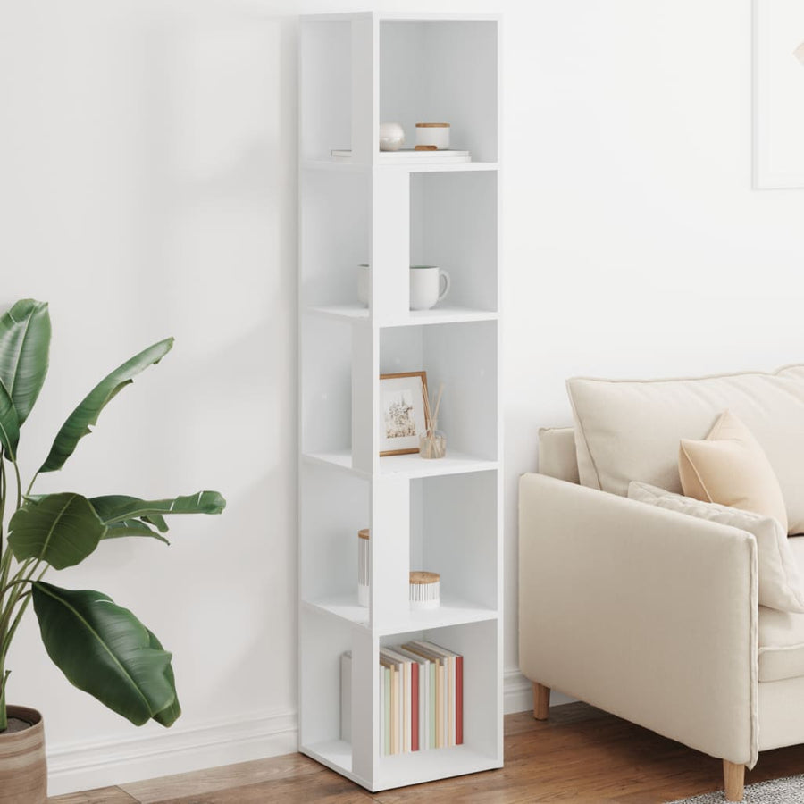 Corner Cabinet White Engineered Wood