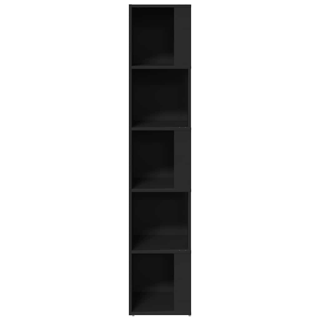 Corner Cabinet Black Engineered Wood, image 5