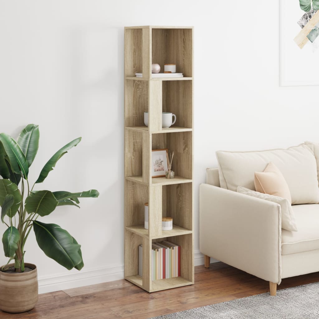 809047 vidaXL Corner Cabinet Sonoma Oak 33x33x164,5 cm Engineered Wood 3