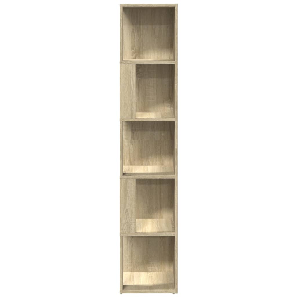 809047 vidaXL Corner Cabinet Sonoma Oak 33x33x164,5 cm Engineered Wood 4