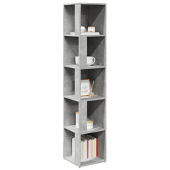 809048 vidaXL Corner Cabinet Concrete Grey 33x33x164,5 cm Engineered Wood 6