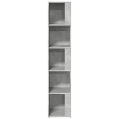 809048 vidaXL Corner Cabinet Concrete Grey 33x33x164,5 cm Engineered Wood 5