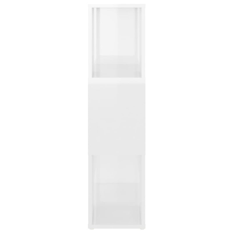 Book Cabinet Room Divider High Gloss White 60x24x94cm Engineered Wood