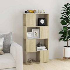 vidaXL Book Cabinet Room Divider | Sonoma oak | Engineered wood | Medium 3