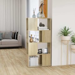 vidaXL Book Cabinet Room Divider | Sonoma oak | Engineered wood | Medium 1