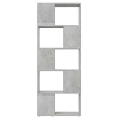 vidaXL Book Cabinet Room Divider Concrete Grey 60x24x155 cm 5