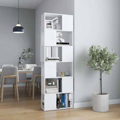 Book Cabinet/Room Divider 60x24x186 cm White