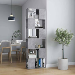 Book Cabinet/Room Divider 60x24x186 cm Concrete grey