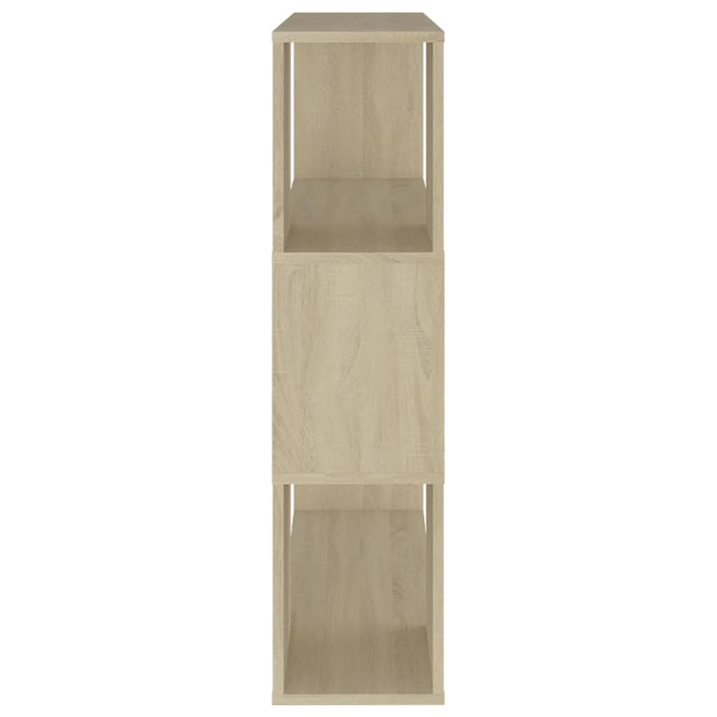 vidaXL Book Cabinet Room Divider Sonoma Oak 80x24x94 cm Engineered Wood 6
