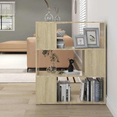 vidaXL Book Cabinet Room Divider Sonoma Oak 80x24x94 cm Engineered Wood 1