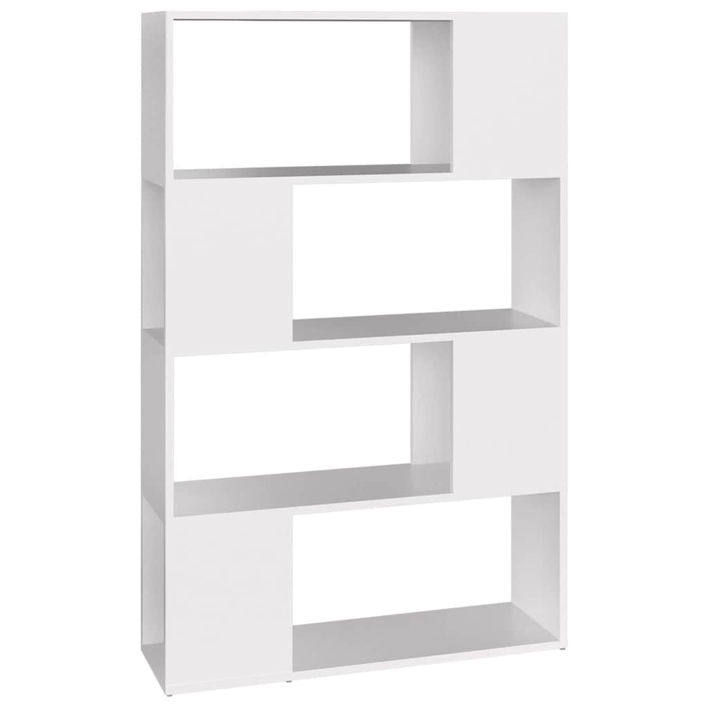 vidaXL Book Cabinet Room Divider White 80x24x124.5 cm Engineered Wood 2