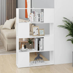 vidaXL Book Cabinet Room Divider White 80x24x124.5 cm Engineered Wood 1