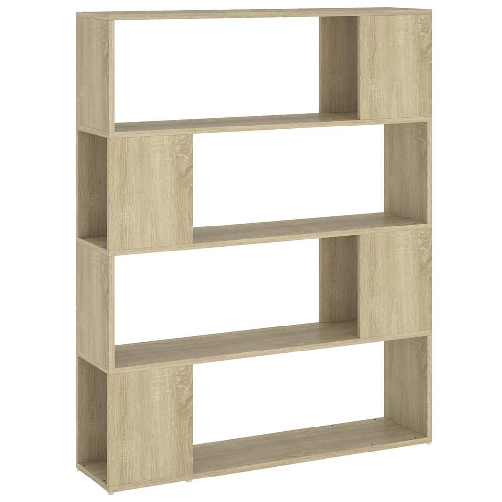 vidaXL Book Cabinet Room Divider Sonoma Oak 100x24x124 cm 2