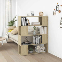 vidaXL Book Cabinet Room Divider Sonoma Oak 100x24x124 cm 1