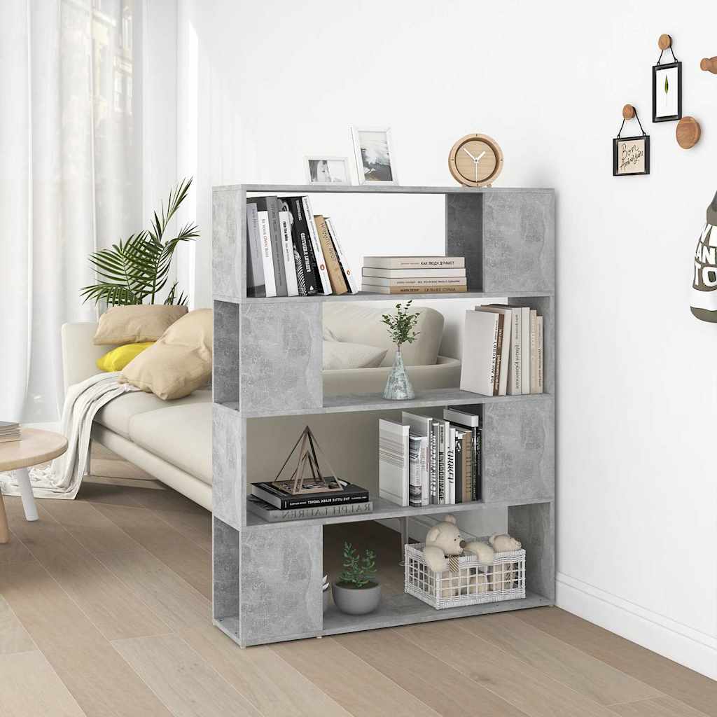 vidaXL Book Cabinet Room Divider | Concrete grey | Engineered wood 1