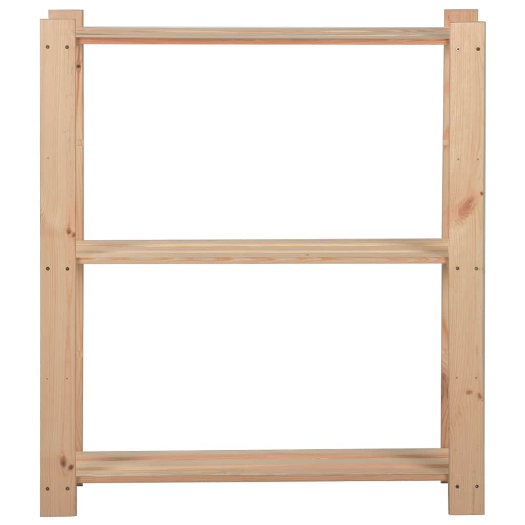 vidaXL 3-Tier Storage Rack 80x28.5x90 cm Solid Pinewood 2