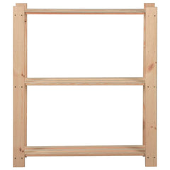 vidaXL 3-Tier Storage Rack 80x28.5x90 cm Solid Pinewood 2