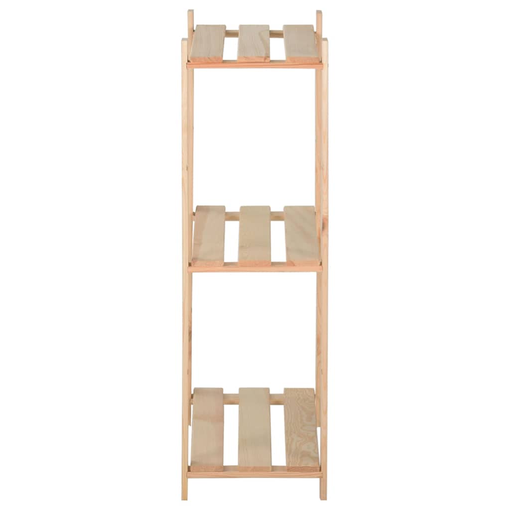 vidaXL 3-Tier Storage Rack 80x28.5x90 cm Solid Pinewood 3