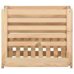 vidaXL Potato Box | Natural Wood | Solid Pinewood | Medium | Stackable 3