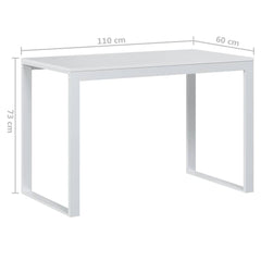 Computer Desk 110x60x73 cm Engineered Wood White