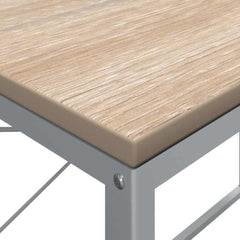 Computer Desk 110x60x70 cm Engineered Wood White and oak