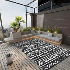 Outdoor Carpet ARAKIL PP 190 x 290 cm Black pattern
