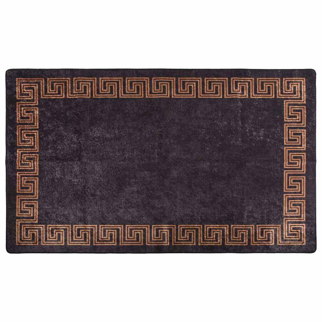 Rug Washable and Gold Black 120 x 180 cm