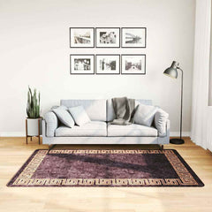 Rug Washable and Gold Black 120 x 180 cm