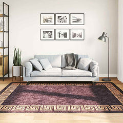 Rug Washable and Gold Black 160 x 230 cm