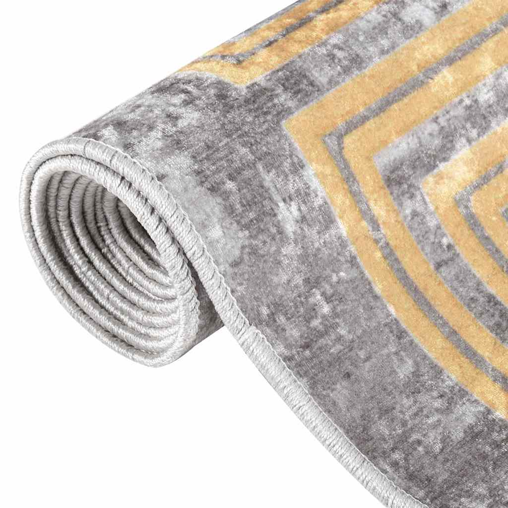 vidaXL Rug | Grey | 100% Polyester | 120x180 cm | Rug | Rectangular 5