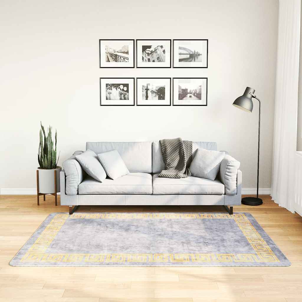 vidaXL Rug | Grey | 100% Polyester | 120x180 cm | Rug | Rectangular 1