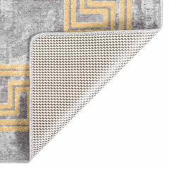 vidaXL Rug | Grey | 100% Polyester | 160x230 cm | Area Rug | Rectangular 3
