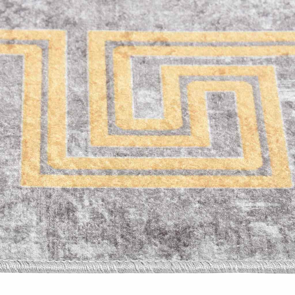 vidaXL Rug | Grey | 100% Polyester | 160x230 cm | Area Rug | Rectangular 5
