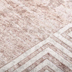 Rug Runner MARSA Polyester and PVC Beige and Gold 160 x 230 cm