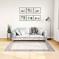 Rug Runner MARSA Polyester and PVC Beige and black 100 x 300–Ø 120 cm 120 x 180 cm