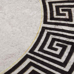 vidaXL Rug | Light Beige | Polyester | Diameter 120 cm | Area Rug | Circular 3