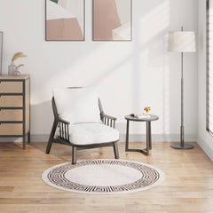 vidaXL Rug | Light Beige | Polyester | Diameter 120 cm | Area Rug | Circular 1